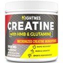 Creatine HMB, Creatine σκόνη για άνδρες & γυναίκες, Micronized Creatine Monohydrate for Muscle Growth & Recovery and Aυξημένη δύναμη, απόδοση, Creatine HMB με γλουταμίνη, χωρίς γλουτένη, 30 υπηρεσίες
