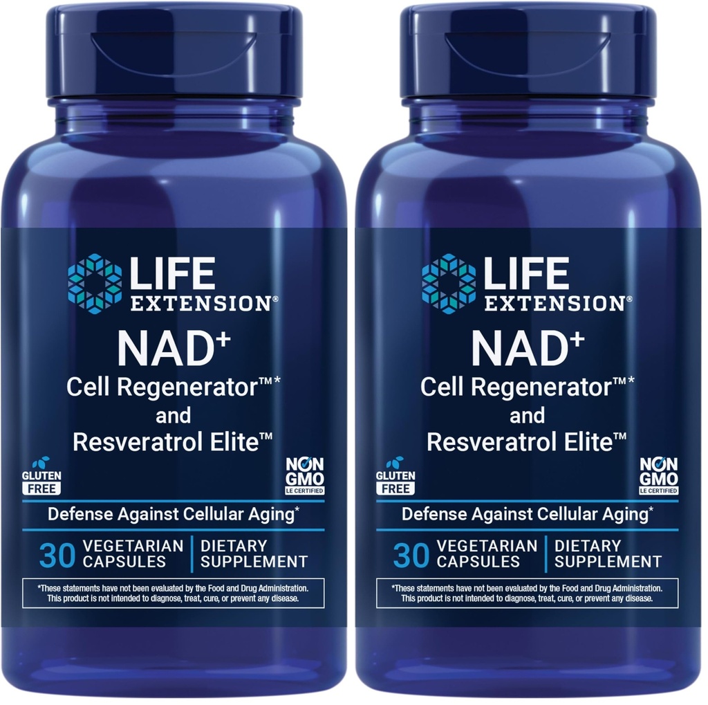 Επέκταση ζωής NAD+ Αναγεννήτρια κυττάρων και Resveratrol Elite, NIAGEN νικοτινοαμίδιο ribβοζίδιο, Trans-ρεσβερατρόλη, quercetin, Fisetin, για τη μακροζωία, την ενέργεια, και το οξειδωτικό στρες, 30 Χορτοφαγική κάψουλα