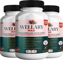 Wellary Max Εμμηνόπαυση συμπλήρωμα υποστήριξης, 40 δις CFU προβιοτικό μείγμα, 90 κάψουλες (3)