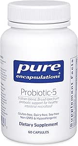 Pure Encapsulations Probiotic-5 | Dairy and Soy Free Probiotic Blend to Support Immune and Gastrointestinal Health | 60 Capsules