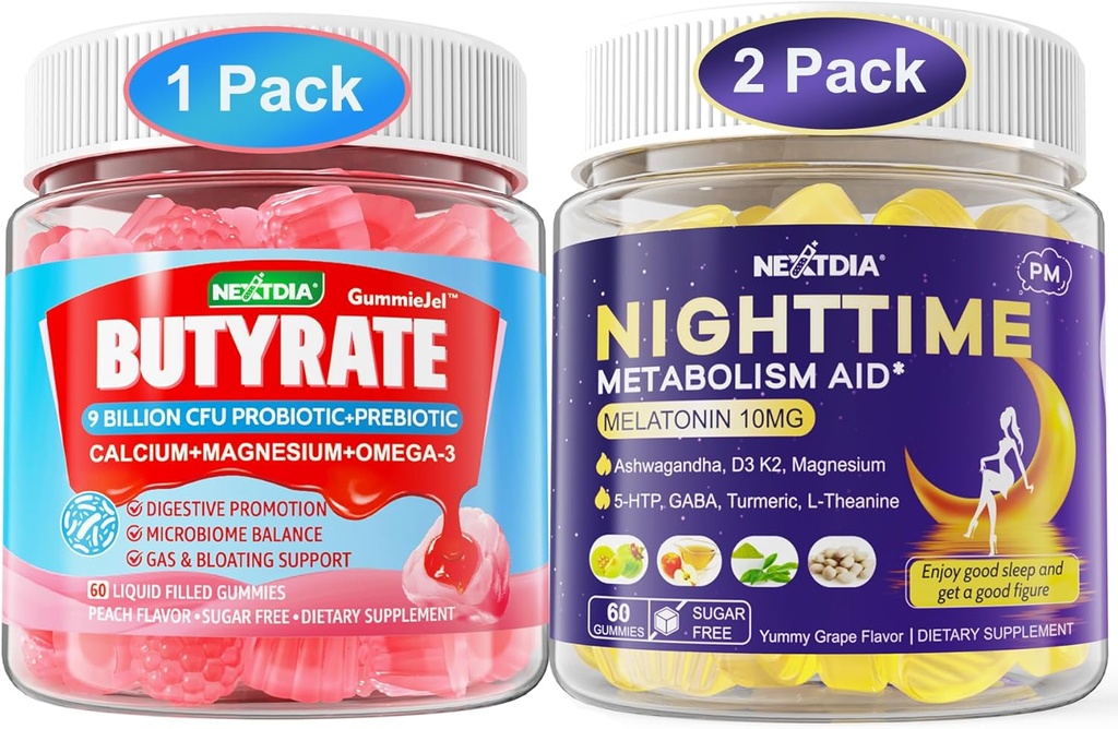 Butyrate Gummies με προβιοτικό + προβιοτικό + μεταβιοτικό & μελατονίνη 10mg 20mg Night Time Μεταβολισμός Gummies ύπνου