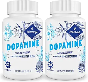 Dopamine Supplements for Men and Women - Contains 500mg Mucuna Pruriens Extract (40% L-DOPA) - 60 Capsules (2 Pack)