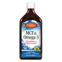 Carlson - MCT & Omega-3, 1480 mg Omega-3s, 9200 mg MCTs, Keto-Friendly, Caprylic & Capric Acids, Energy Production, Fat Metabolism, Lemon-Lime, 500 mL (16.9 Fl Oz)