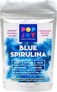 100% Blue SPIRULINA Powder by POPJOY - Vibrant SUPERFOODS