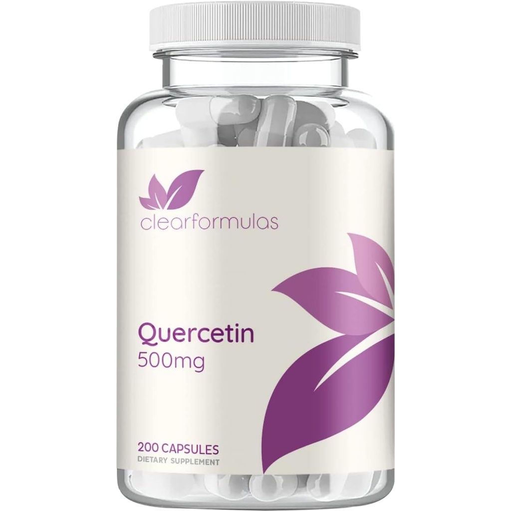 Υψηλής αντοχής κάψουλες Quercetin 500mg - Quercetin Dihydrate Potent Flavonoid Antioxidant και Nutraceutical για την υποστήριξη της καρδιάς και του ανοσοποιητικού - Vegan Friendly - Made in a cGMP US Lab (200 Services)