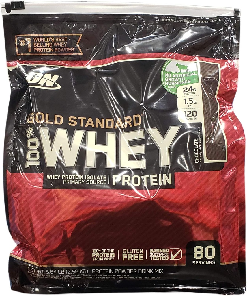 Βέλτιστη διατροφή 100 % Whey Chocolate Gold Standrad, 5,64 λίρες