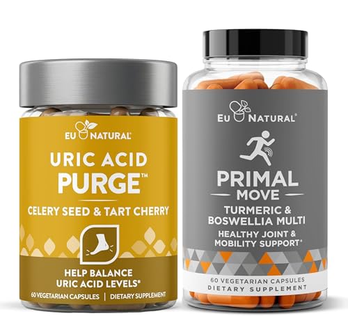 Uric Acid Puge και Primal Move Bundle - Προηγμένη Κοινή Υποστήριξη Υγείας Ολόκληρων-Body για την Ενεργή Κινητικότητα, Ευκαμψία & Άνεση
