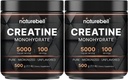 NatureBell 2 Pack Creatine Monohydrate Powder 500g, 5.000mg ανά υπηρεσία 