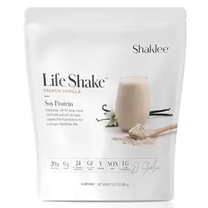 Shakelee Life ShakeTM Γαλλική βανίλια πρωτεΐνη σόγιας - Πλήρης αντικατάσταση γεύματος με 20g πρωτεΐνη, 6g ίνες, 24 βιταμίνες & ορυκτά - Υποστηρίζει κορεσμό & υγιές βάρος - μη GMO - 14 εξυπηρετούν