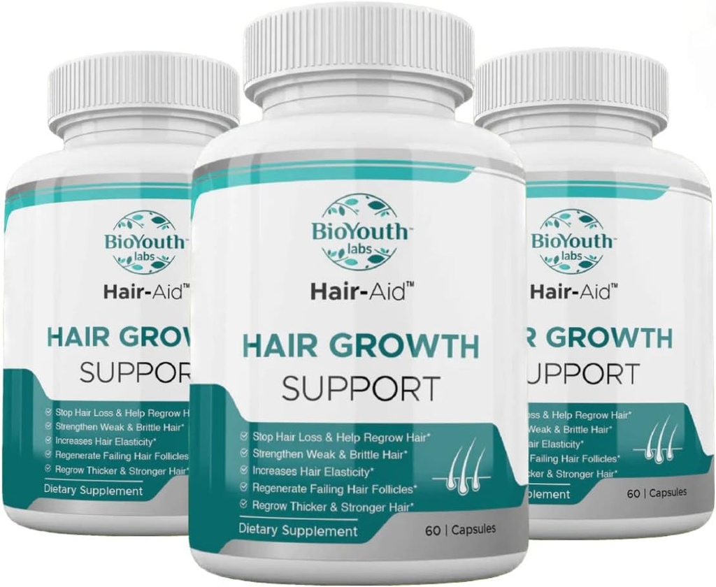Labs Hair Growth Vitamins Supplement for Thicker Hair Growth,180 Κάψουλες - Nutritious Blend of Vitamin E, Raspberry Ketone, Iron & Saw Palmetto to minimize Hair Loss for Both Women & Men.