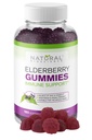 Natural BioScience Sambucus Elderberry Gummies με Βιταμίνη C & Ψευδάργυρο, Ανοσολογική Υποστήριξη για Ενήλικες & Παιδιά, Καθημερινή Αντιοξειδωτικό & Wellness Boost, 180 Vegan, Χωρίς Γλουτένη, Μασώμενα Gummies Elderberry