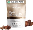 Sproout Living, Epic Protein, Φυτικές Πρωτεΐνη & Superfoods Σκόνη, Πλήρης Καφές 