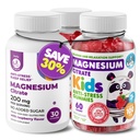 DR. MORITZ Magnesium Bundle - Gummies for Adults (200mg, 30 Count) and Kids Magnesium Gummies (60 Count, 2 Pack) - Χωρίς ζάχαρη