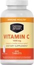 Berkley jensen 1000 mg συμπλήρωμα βιταμίνης C (400 δισκία), επιπλέον δύναμη Καθημερινή υποστήριξη ανοσοποιητικής άμυνας για άνδρες και γυναίκες, ζάχαρη και χωρίς γλουτένη Ασκορβικό οξύ, καθαρό