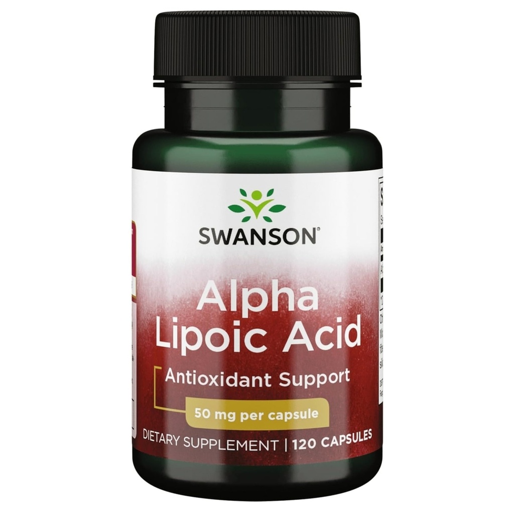 Swanson Alpha Lipoic Acid 50 mg for Cellular Energy, 120 Capsules | Maintains Cellular Energy Production and Boosts Antioxidant Activity with Support for Cardiovascular Health