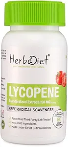 Lycopene 50mg Κάψουλες - Φυσική Prostate Συμπληρώματα Υποστήριξης Υγείας για τους άνδρες - Ανοσοποιητική Υποστήριξη, Αντιοξειδωτικό, Υποστήριξη Οράματος, Υγεία της Καρδιάς, Υγεία των ματιών - Καθαρό εκχύλισμα ντομάτας (120 κάψουλες)