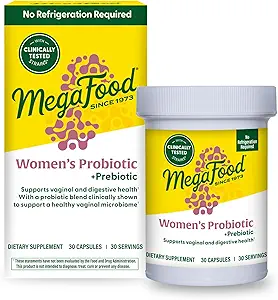 MegaFood Women Probiotic + Prebiotic - Gluten-free Πρεβιοτικά και Προβιοτικά για τις γυναίκες, Υποστηρίζει Digestive Υγεία & Κανονικότητα, Κολπικά Προβιοτικά για Υγιή επίπεδα pH, Χορτοφαγικά - 30 Κάψουλες