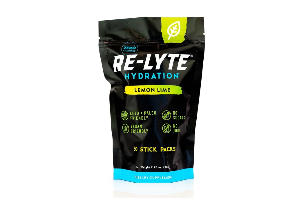 REDMOND Re-Lyte Ηλεκτρολυτικό πόσιμο μείγμα σκόνης (Lemon Lime), 30 Stick συσκευασίες