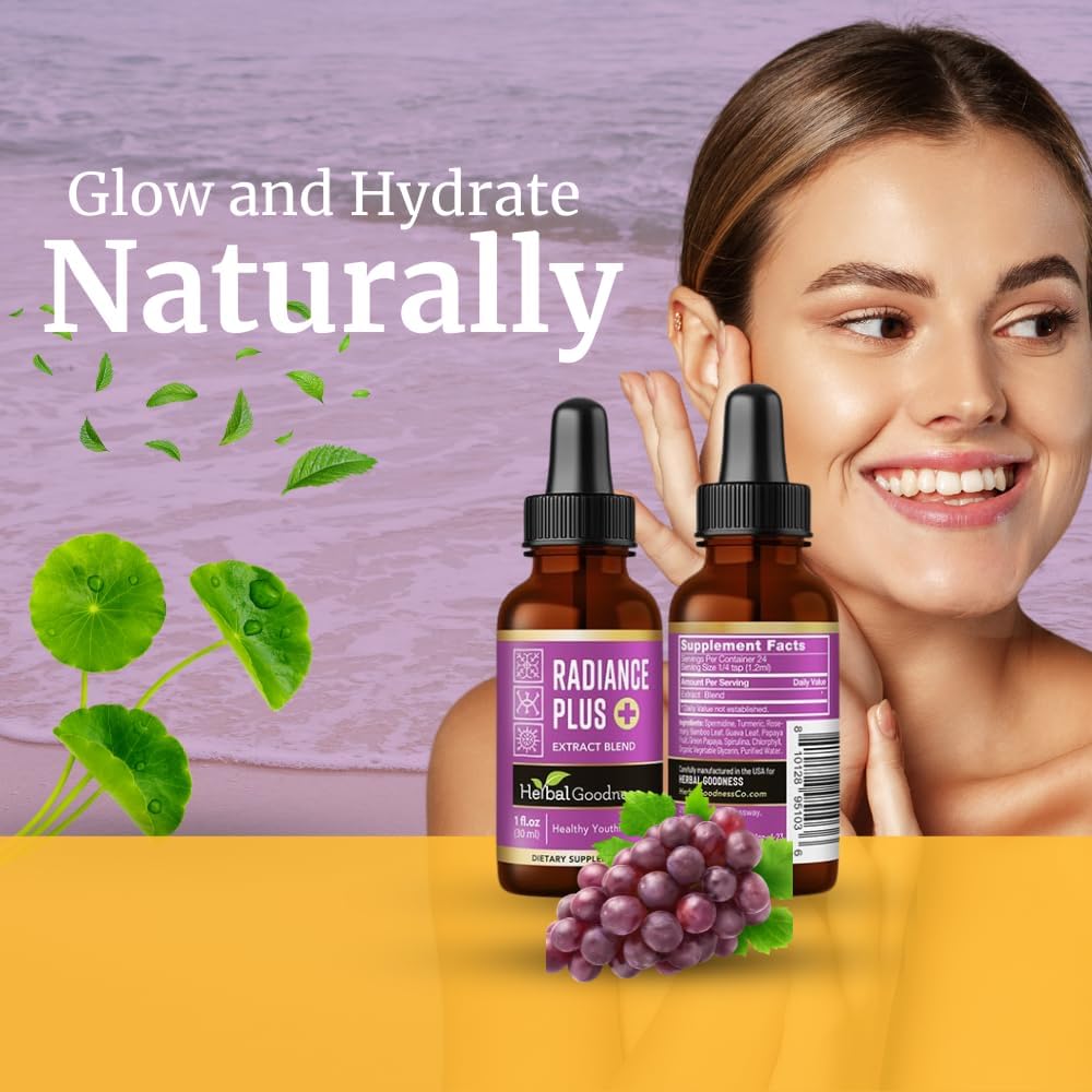 Βότανο Καλοσύνη Radiance Boost Liquid Collagen 1oz – Vital Proteins Collagen Peptides, Liposomal Glutathionone, Hair Skin Nails Βιταμίνες για γυναίκες & άνδρες – Glow-Enhancing Collagen Liquid Formula