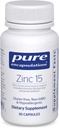 Pure Encapsulations Zinc 15 mg - Zinc Picolinate Supplement for Immune System Support, Growth & Development - for Wound Healing - 30 Capsules
