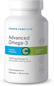 Cooper Complete - Advanced Omega 3 - συμπλήρωμα ιχθυελαίου, συμπυκνωμένο EPA + DHA Ωμέγα-3 λιπαρά οξέα 1400 mg - 30 ημέρα προσφοράς
