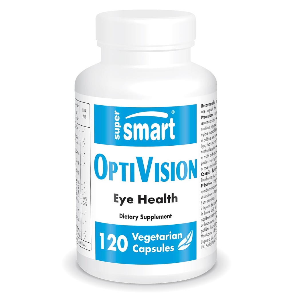 Supersmart - OptiVision (Advanced Formula) - with Bilberry Extract, Black Currant, Lutein, Zeaxanthin, Astaxanthin - Eyes Supplement | Non-GMO & Gluten Free - 120 Vegetarian Capsules