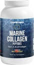 Hydrolyzed Marine Collagen Peptides Powder. Canadian Wild-Caught Fish Skin(Not Scales)-Colageno Hidrolizado en Polvo-Vital Protein Supplement for Skin, Hair, Joints and Digestion, Marine Powder (1kg)