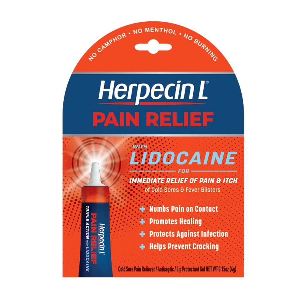 Herpecin-L Θεραπεία ανακούφισης του πόνου για Κρύες πληγές και πυρετός Κυψέλες, με Λιδοκαΐνη, μούδιασμα Πόνος και Itch, Προστατεύει από τη μόλυνση, 0,15 oz