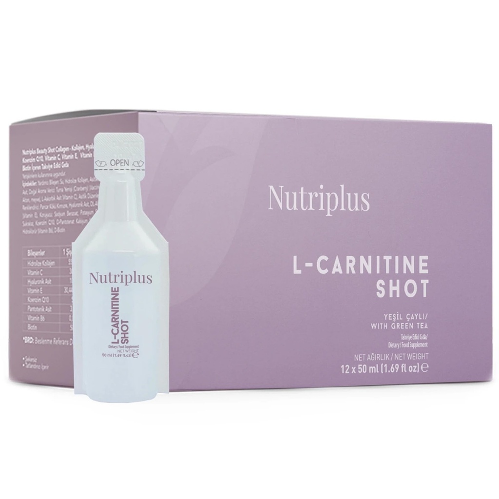 FARMASi Nutriplus Μεθυσμένο Ποτό - L-Καρνιτίνη, 50ml (12 τεμ) - Ενεργειακή Υποστήριξη, Ενίσχυση Μεταβολισμού, Ενισχύει την Αντοχή, Καθημερινή Ποτό, Συμπληρώματα