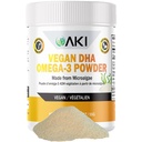 AKI Omega 3 DHA Micro Algae Powder Supplements - Φυτική βάση Κετοβιταμίνη για Φλεγμονή - Εναλλακτική λύση για τα ψάρια ή το λάδι κριλ - Vegan & GMO-Free (1,94oz/55g)