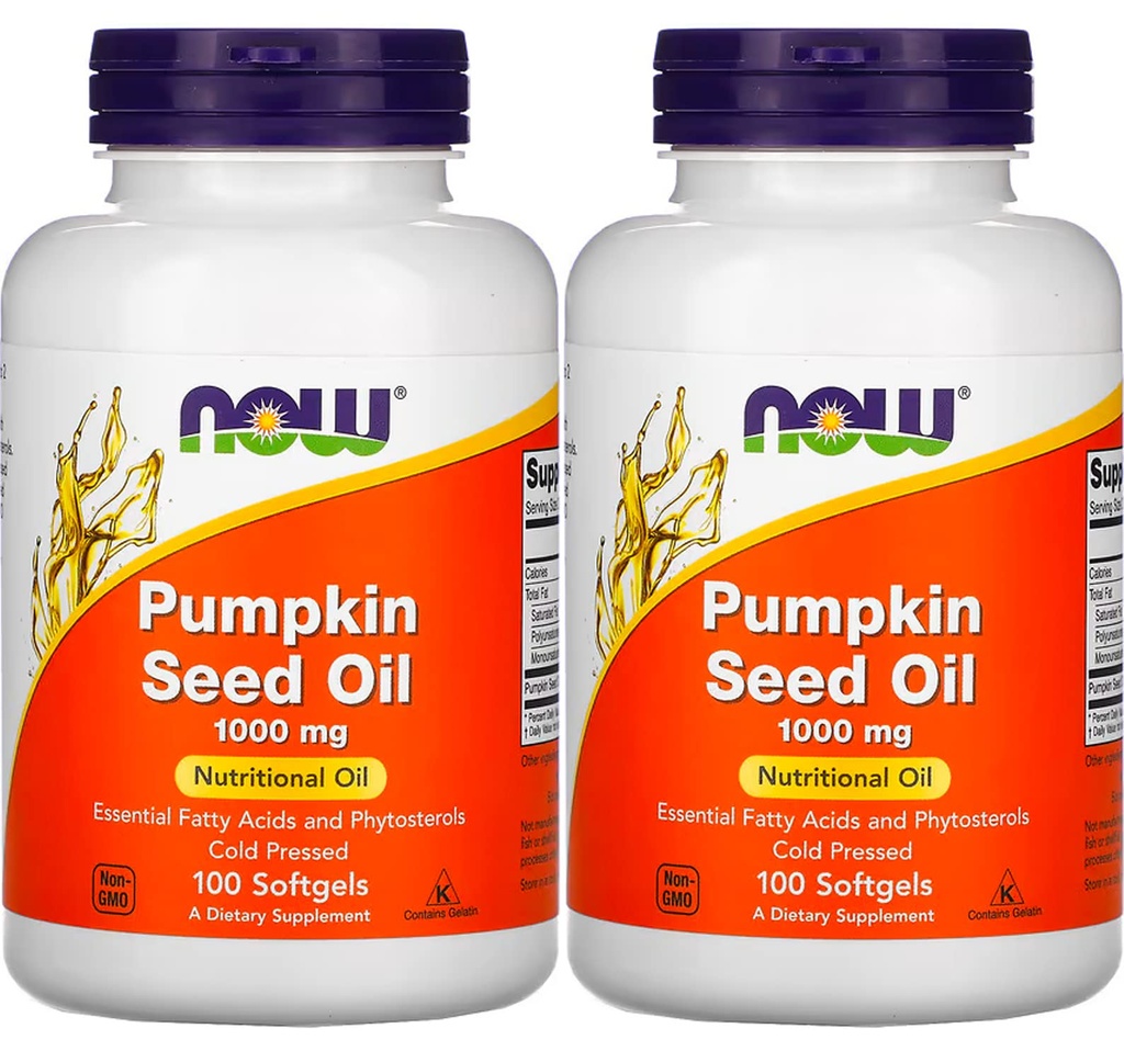 Τώρα τρόφιμα Pumpkin Seed Oil 1000mg Soft-gels, 200-Count (100X2)