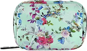 Υδατόχρωμα Tropical Flower Hill Box τσάντα 7 ημερών Χάπια Τσάντα Travel Pill οργανωτής τσάντα με Zipper Φορητή εβδομαδιαία περίπτωση Συμπαγές μέγεθος για τον κάτοχο συμπλήρωμα βιταμίνης