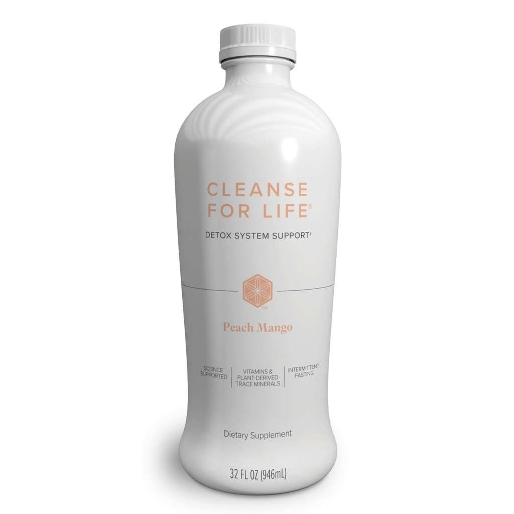 Isagenix Cleanse for Life - Detox System Support with Vitamins & Minerals - Support Healthy Metabolism with Antioxidant Supplement - Gluten & Soy Free Cleanse Drink - Peach Mango, 32 Oz