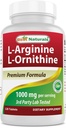 Best Naturals L-αργινίνη L-Ορνιθίνη - 1000mg ανά Σερβίρισμα - 120 δισκία - Μη ΓΤΟ & Χωρίς γλουτένη (120 Count (Pack of 1))
