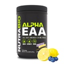 NutraBio Alpha EAA - All-Day Αμινοξέα για την ανάπτυξη των μυών και την ενυδάτωση - Essential Amino Acids with Nootropics & Adaptogens- Full Spectrum EAA BCAA Powder - 30 Servings - Λεμονάδα με βατόμουρο