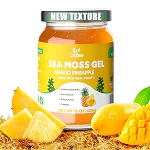 18.5 OZ Sea Moss Gel Φράουλα Γεύση - Φυσικό Seamoss Gel με 92 Ορυκτά και Βιταμίνες - Μη-ΓΤΟ, Χωρίς Γλουτένη, Vegan - Ανοσολογική Υποστήριξη
