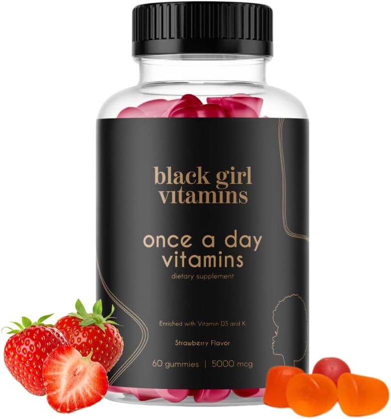 Black Girl Βιταμίνες Μια φορά την ημέρα - Womens Multivitamin Gummy - Βιταμίνη Α, Β, C, Ε και Ψευδάργυρος. Vegan, χωρίς γλουτένη. Κατασκευάζεται στις ΗΠΑ (30 ημέρες προσφοράς, φράουλα)