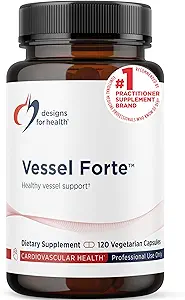 Designs for Health Vessel Forte - Healthy Blood Vessel Support Supplement with Diosmin, Quercetin, Gotu Kola Extract, Horse Chestnut + Grape Seed - Non-GMO (120 Capsules)