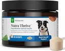 Ultimate Pet Διατροφή Nutra Thrive Canine, 40-σε-1 Συμπλήρωμα διατροφικής σκόνης για σκύλους με πέψη και ανοσοποιητική υποστήριξη, Βιταμίνες, Ορυκτά, Προβιοτικά, Ένζυμα, 30 Σκουπς