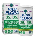 Vital Planet - Vital Flora Ενήλικες άνω των 55 Ημερήσιος Προβιοτικός 60 Δισεκατομμύρια CFU, Diverse Strains, Organic Prebiotics, Immune and Digestive Health Ράφι Σταθερά Προβιοτικά για γυναίκες και άνδρες, 30 Κάψουλες