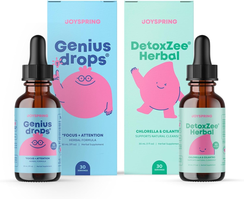 JoySpring Genius Drops & DetoxZee Herbal Bundle 