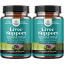 Liver Cleanse Detox & Repair - Herbal Liver Support Milk Thistle Supplement - Silymarin Milk Thistle Supplements with Dandelion Root, Choline, Beetroot & Artichoke Extract - 60 Count (Pack of 2)