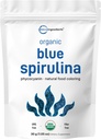 Βιολογικό μπλε σκόνη Spirulina (εκχύλισμα Phycocyanin), 30 σερβιέτες - Χωρίς ψαρίλα, 100% πρωτεΐνη Vegan από μπλε-πράσινο φύκη, φυσικό χρώμα φωτεινών τροφίμων για smoothies, Ψήσιμο, Ποτά & Μαγειρική