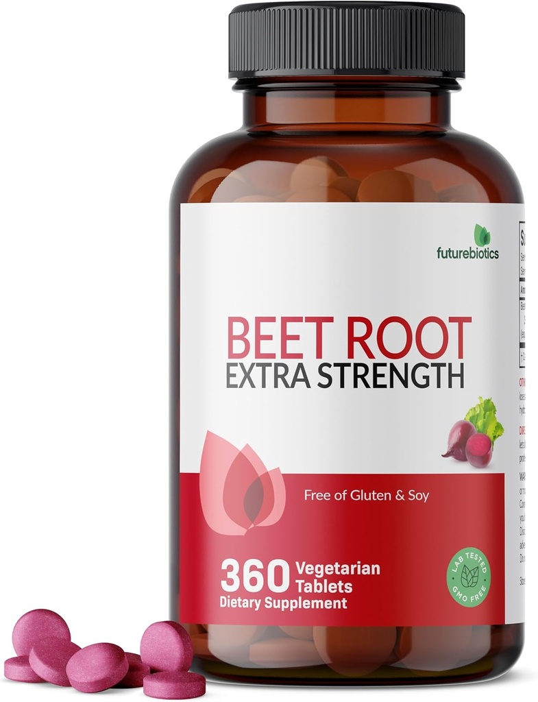 Futurebiotics Beet Root Extra Strength, Μη ΓΤΟ, 360 χορτοφαγικά δισκία