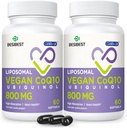 Λιποσωμική Ubiquinol CoQ10 800 MG Softgel, συμπλήρωμα υψηλής απορρόφησης CoQ10 Ubiquinol, ενεργό συνένζυμο Q10 800mg, ισχυρό αντιοξειδωτικό για λειτουργία καρδιάς & εγκεφάλου, παραγωγή ενέργειας, 120 Vegan Softgels