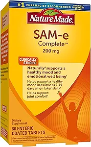 Nature Made SAM-e 200 mg Complete, Συμπλήρωμα διατροφής για υποστήριξη Mood, 60 δισκία, 30 ημέρες προσφοράς