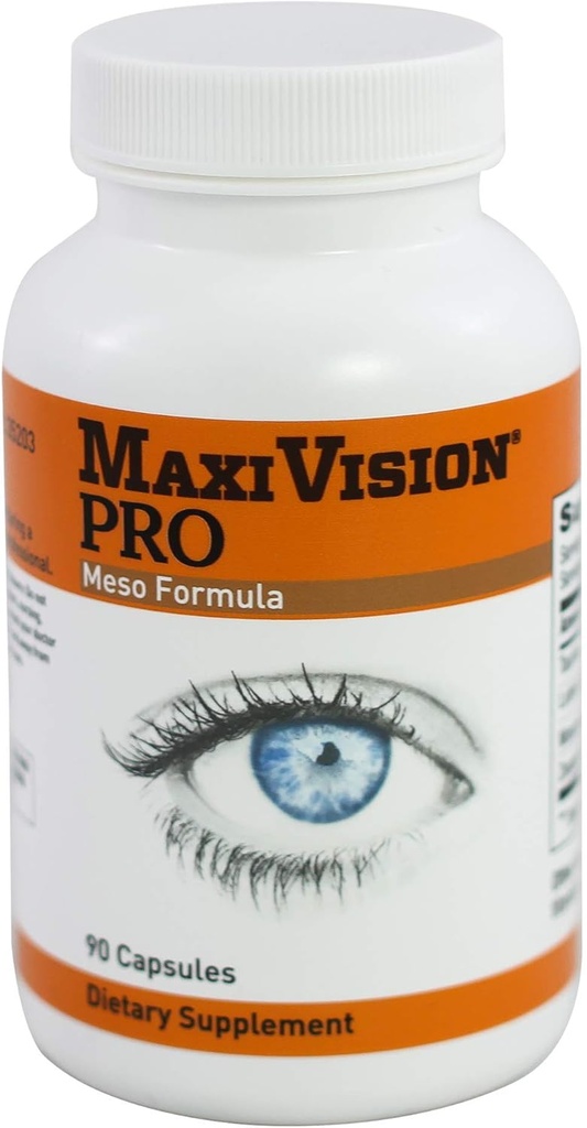 MaxiVision® PRO Meso Formula - Mesozeaxanthin - Lutein - Zeaxanthin - 90 Capsules, 1 Bottle