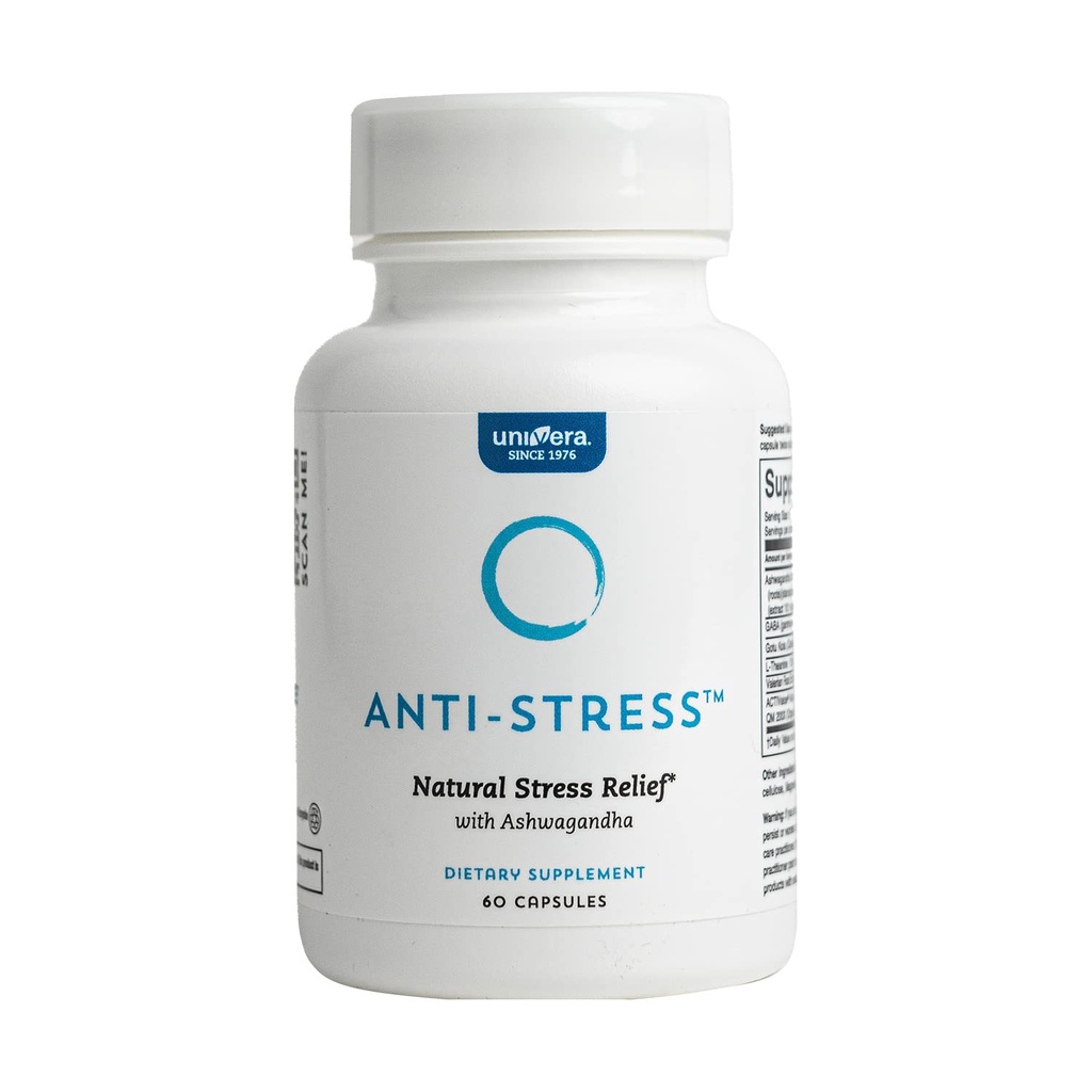 Univera Anti-Stress, Stress Relief Supplement, Ashwagandha, GABA, L-Theanine, & Gotu Kola, 60 Count, Κάψουλες