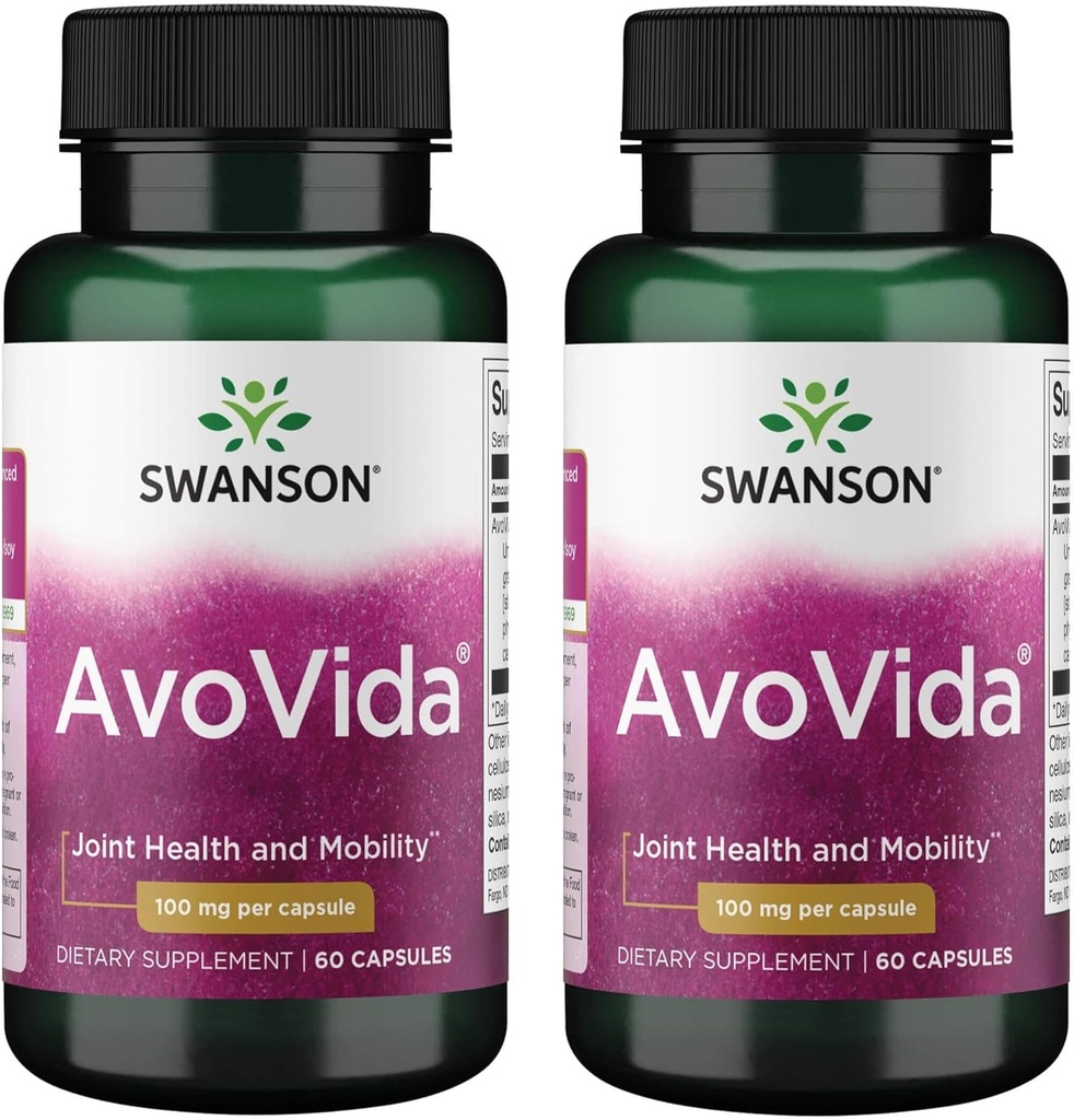 Swanson Avovida 100 Milligrams 60 Κάψουλες (2 Συσκευασία)