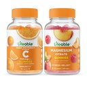 Lifeable Vitamin C 750mg + Magnesium 85mg, Gummies Bundle - Great Tasting, Vitamin Supplement, Gluten Free, GMO Free, Chewable Gummy